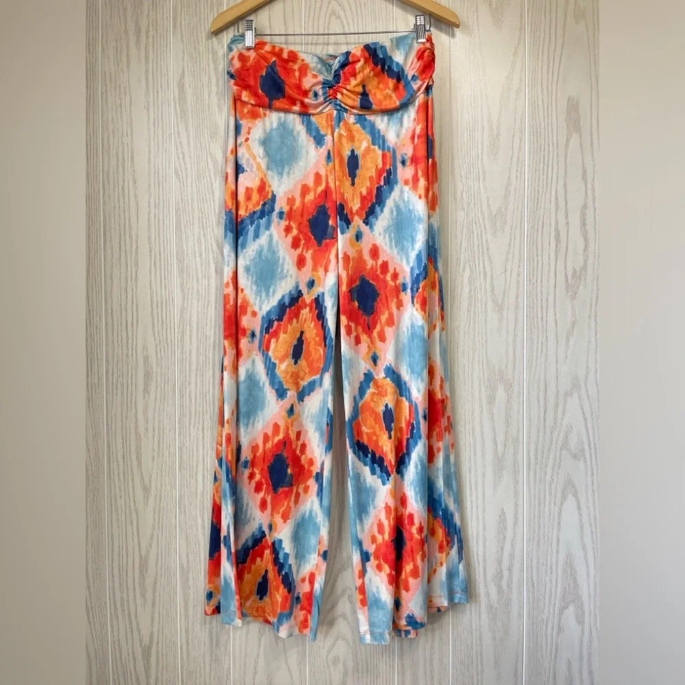 Isle Apparel Andy Warhol Like Graphic 70’s Stretch Pants Size M LNC